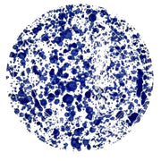 Blue Splatter Dinner Plate