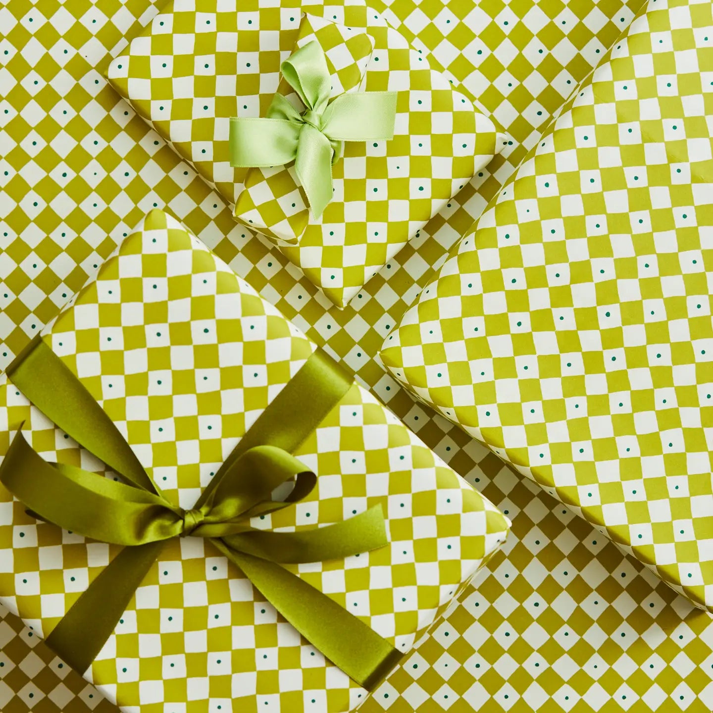Mini Diamond Gift Wrap Green