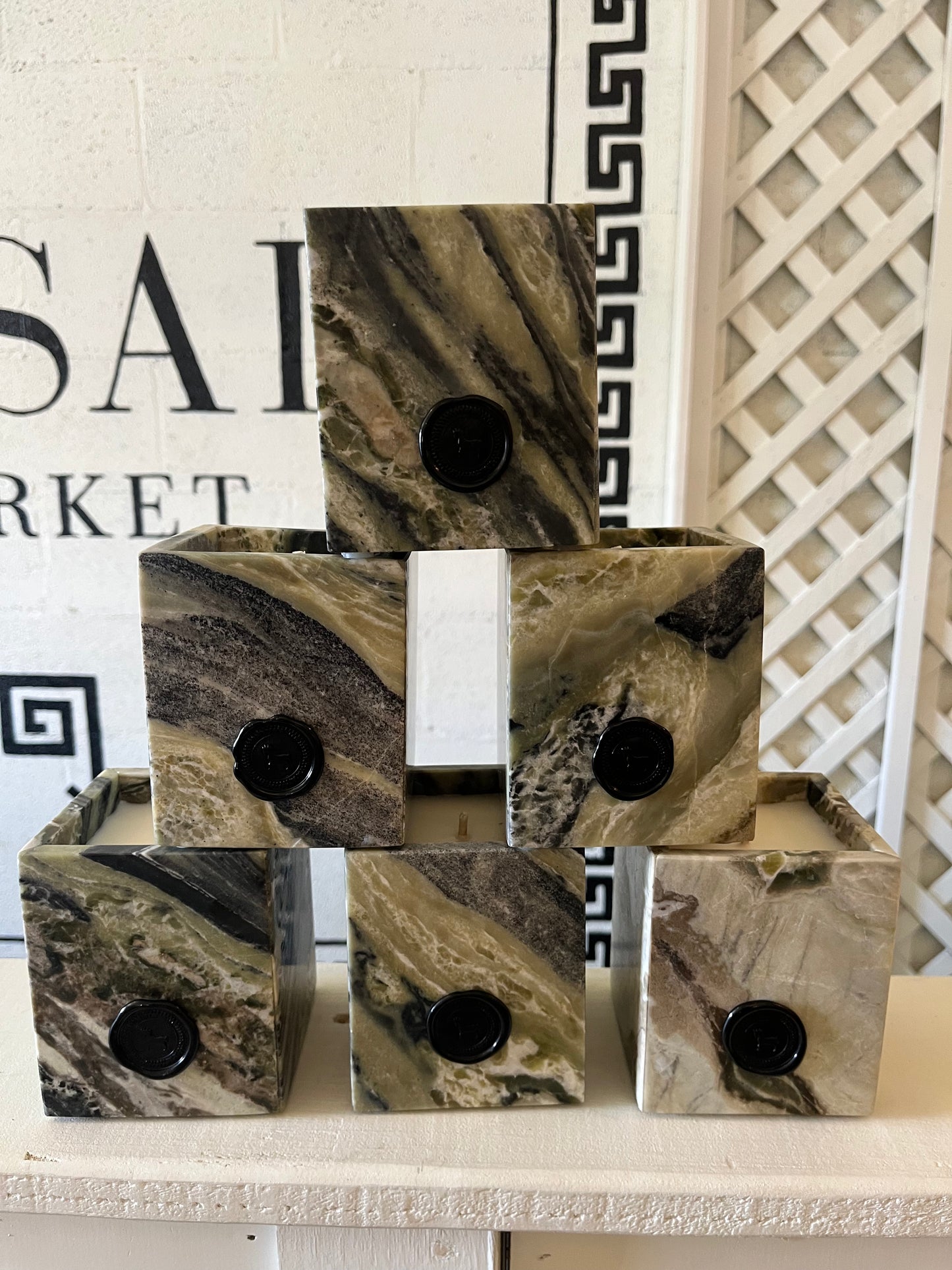 Marble Mosaic Candle