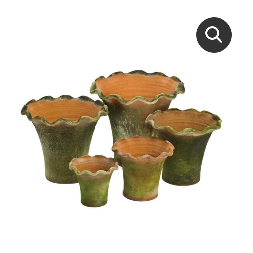 Aged Scallop Planter 8"