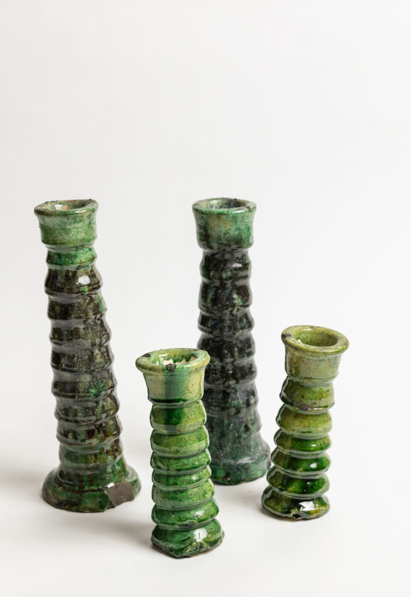 Tall Sprial Candlesticks, 12"