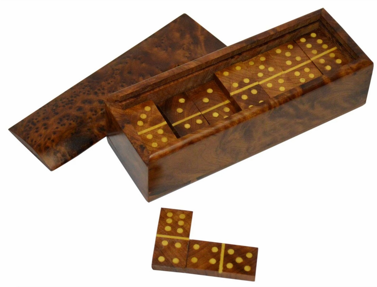 Carved Burl Dominos