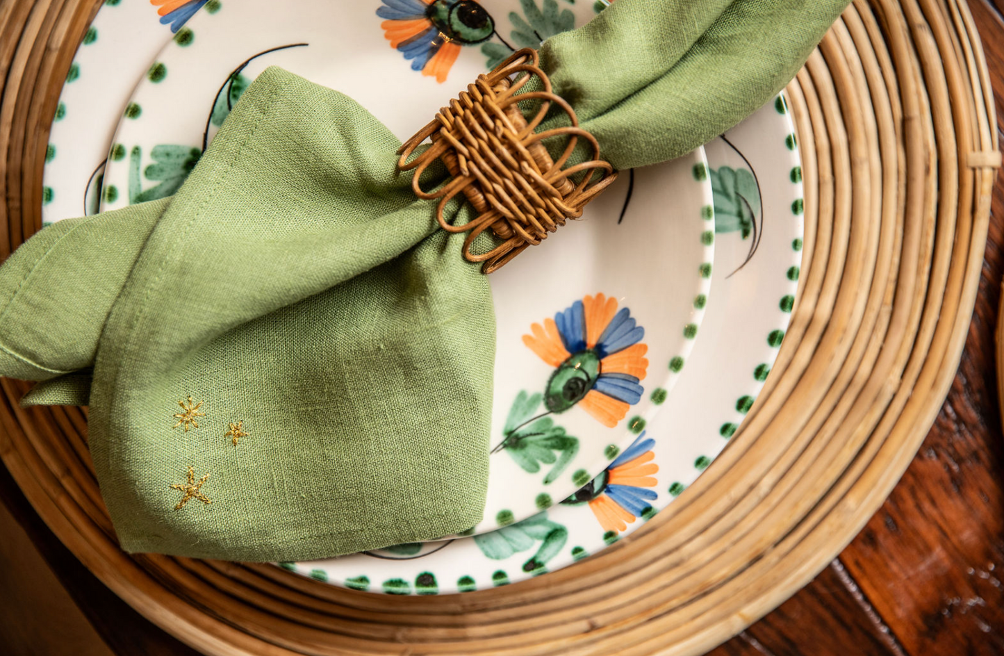 Twisted Rattan Napkin Ring
