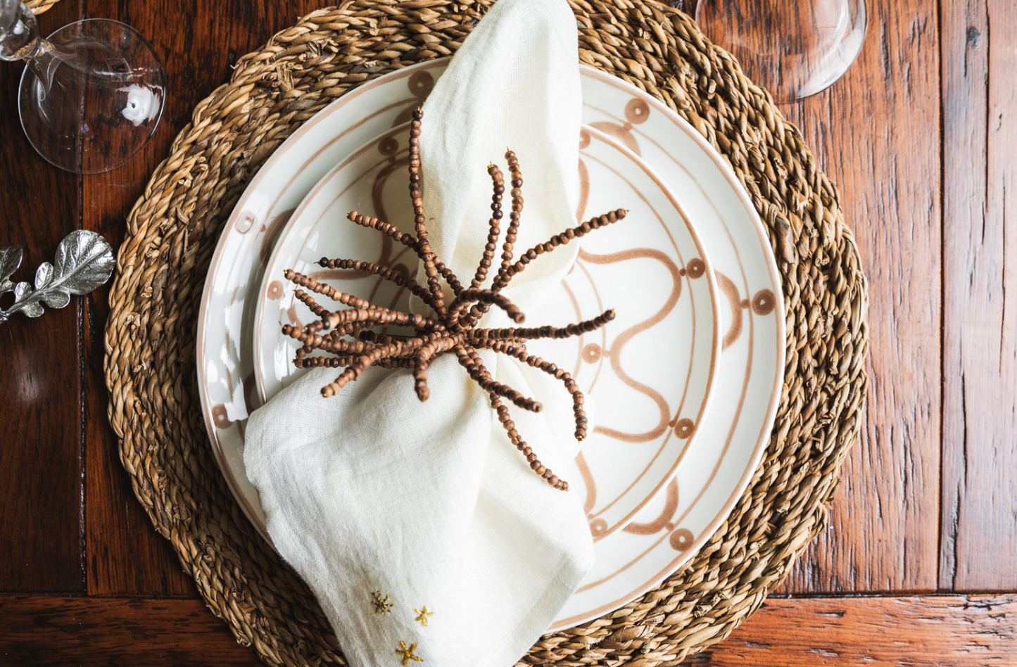 Wooden Beaded Napkin Ring