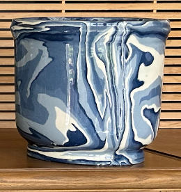 Marbled Blue Large Cache Pot