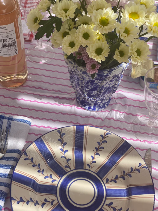 Blue Stripe Dinner Plate
