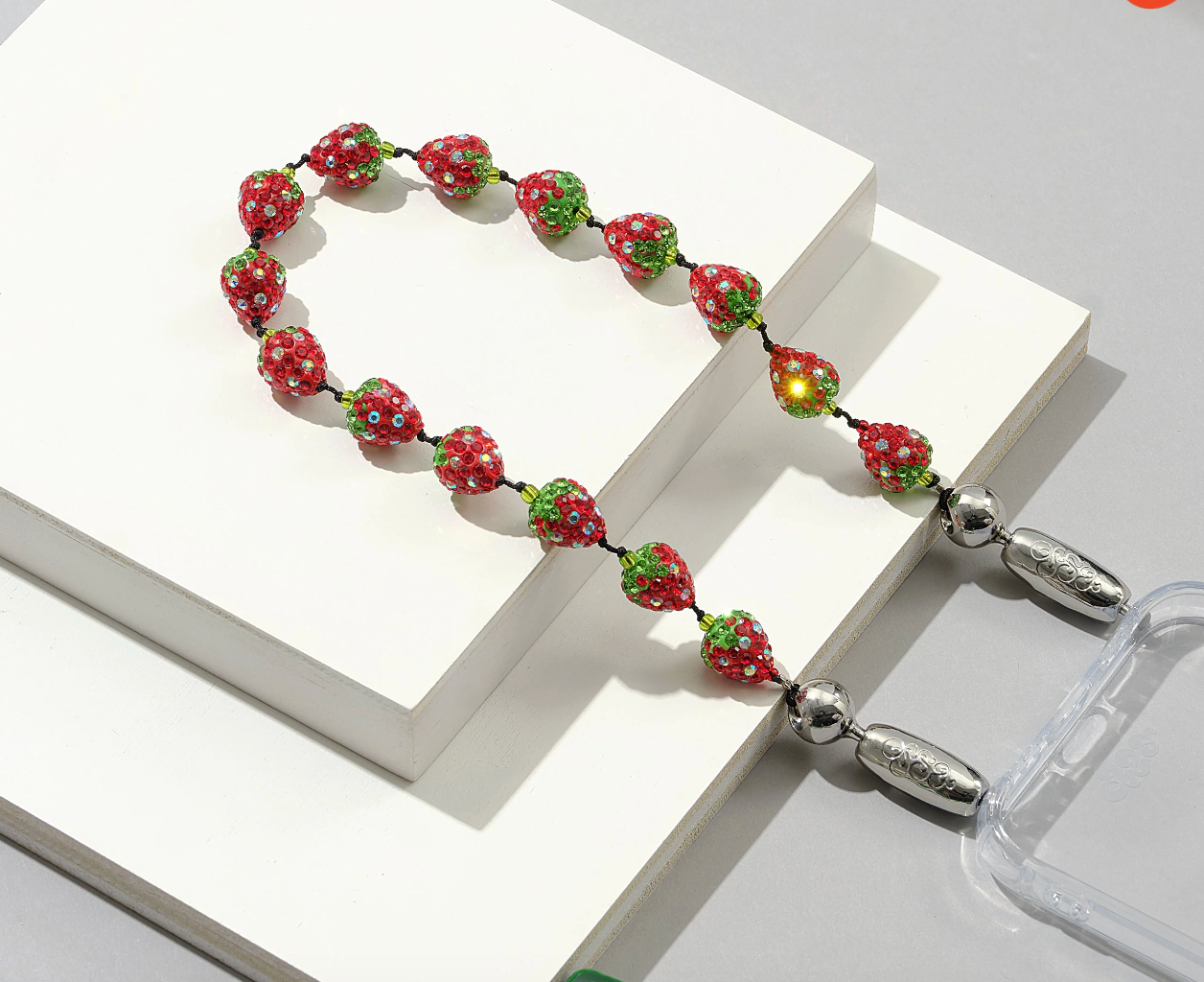 Strawberry Pave Wristlet