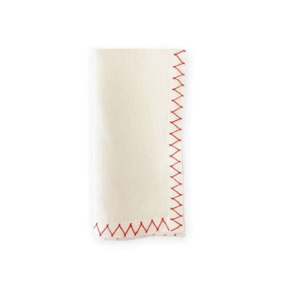 Zig Zag Napkin, Red