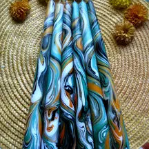 Jupiter Marbled Taper Candle Set