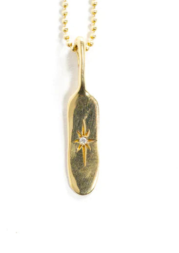 North Star Oval Charm, Gold