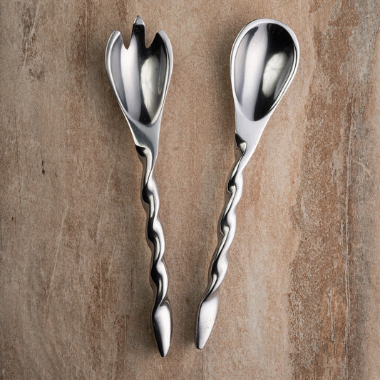 Twist Aluminum Salad Servers