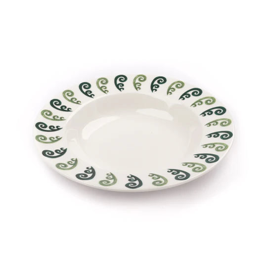 Athenee Two Tone Green Peacock Soup Plate
