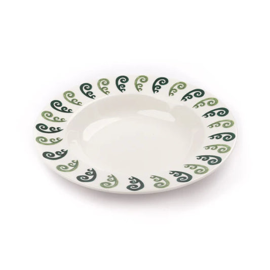 Athenee Two Tone Green Peacock Soup Plate
