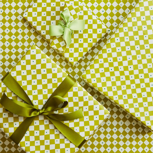 Mini Diamond Gift Wrap Green