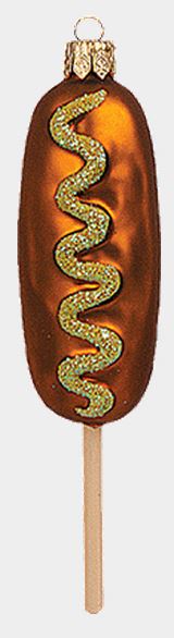 Corndog Glass Ornament