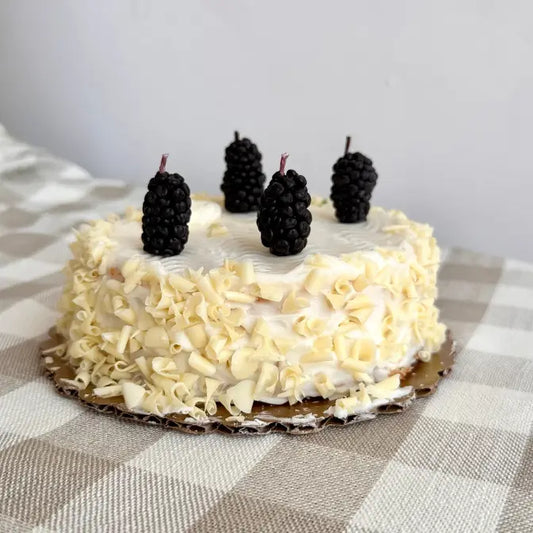 Blackberry Beeswax Birthday Candles, Set of 5