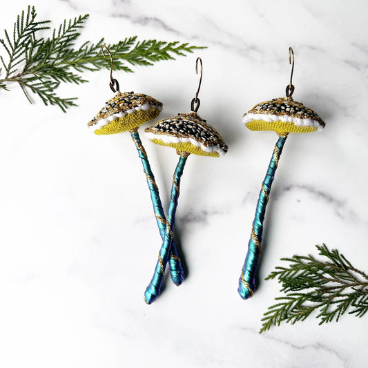 Velvet Mushroom Ornament