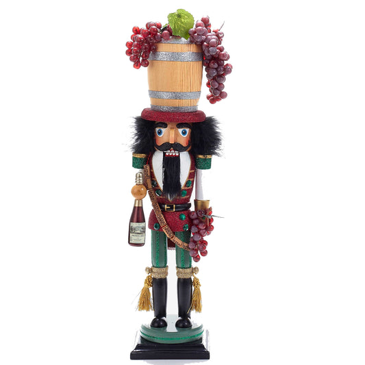 18.9" Wine Barrel Hat Nutcracker