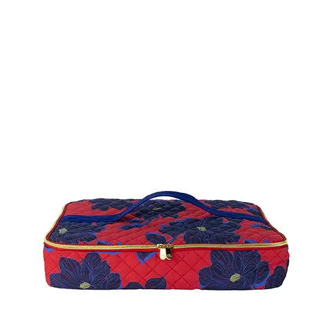 Red Floral Casserole Carrier