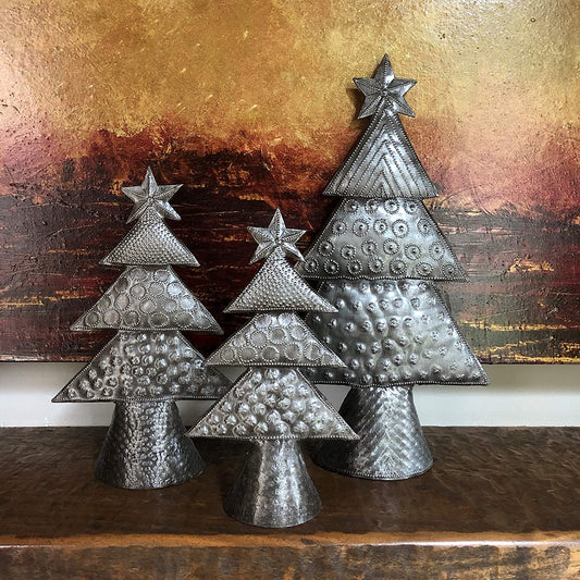 Metal Christmas Trees, Set of 3