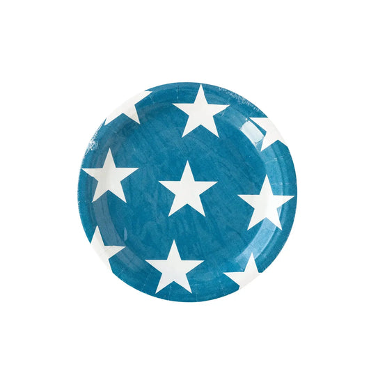 Navy Star Paper Plate
