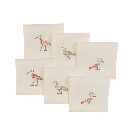 Birds Cocktail Napkin, Set of 6