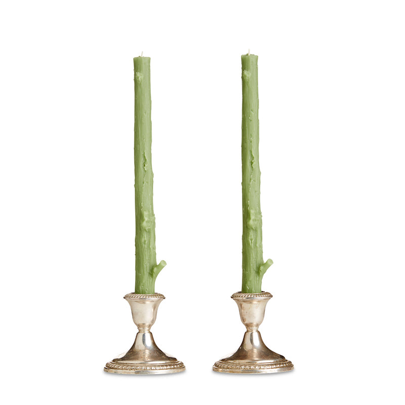 Cedar Stick Candles, Pair