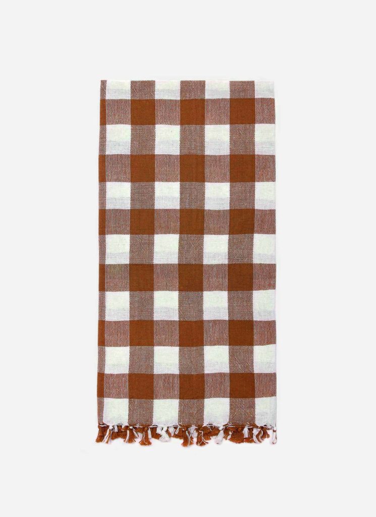 Gingham Nutmeg Tea Towel