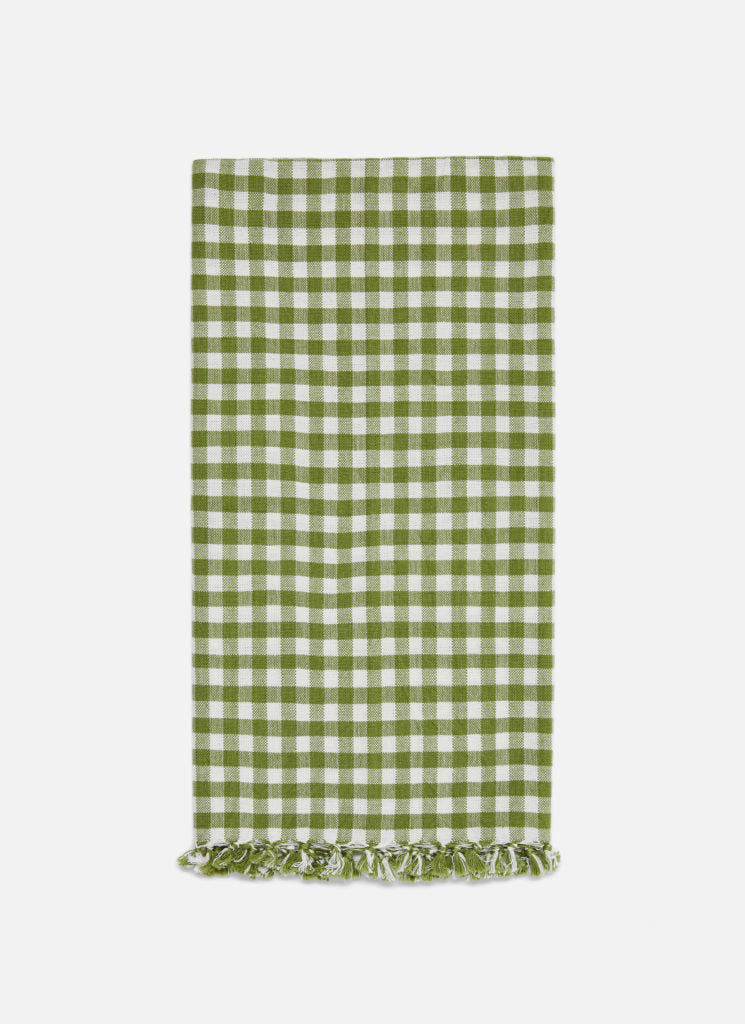 Mini Gingham Olive Tea Towel