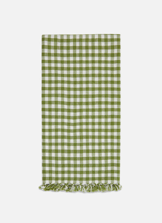 Mini Gingham Olive Tea Towel