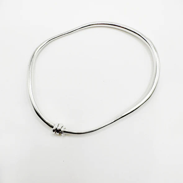 Spindle Bangle, Silver