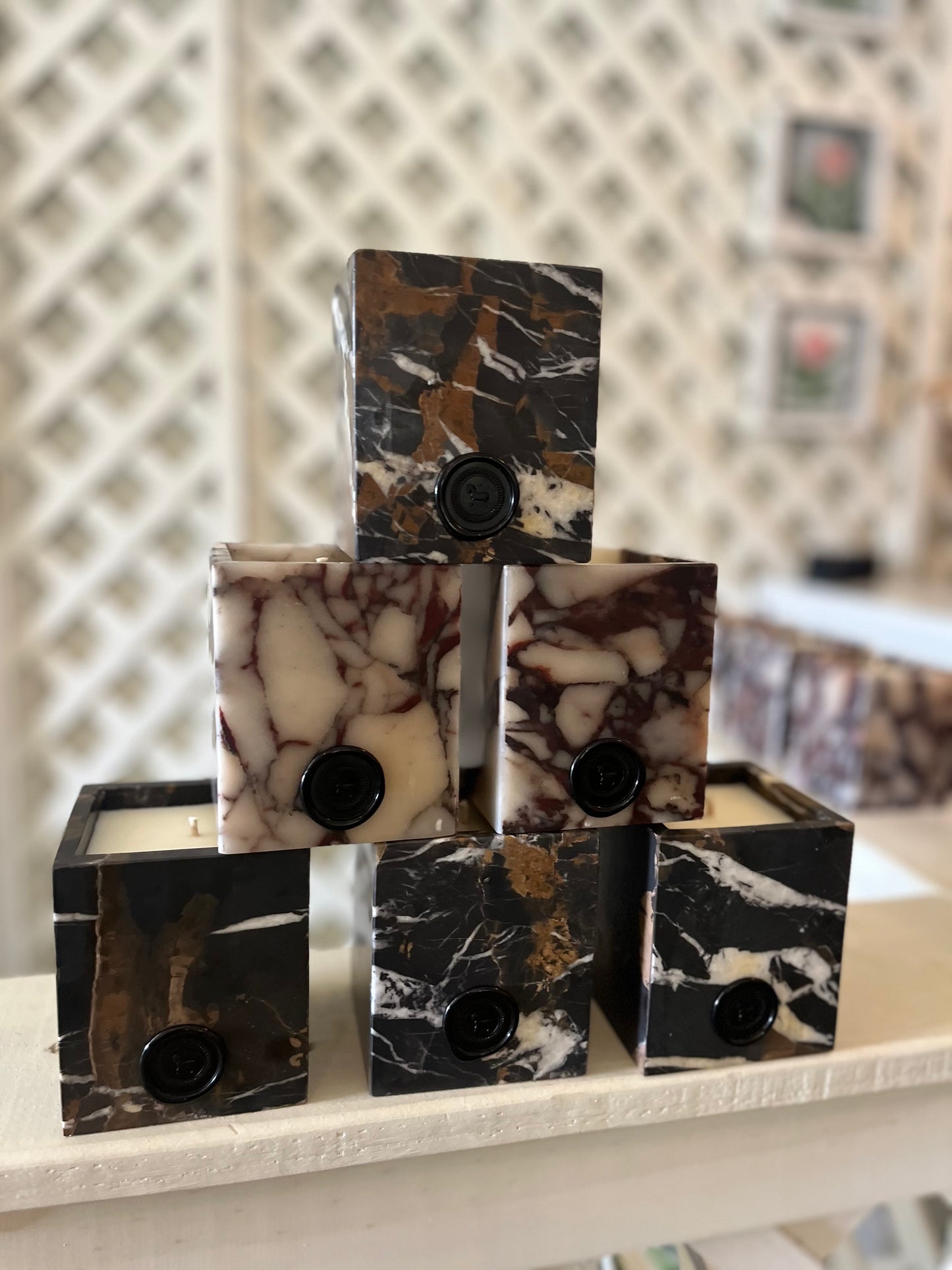 Marble Mosaic Candle