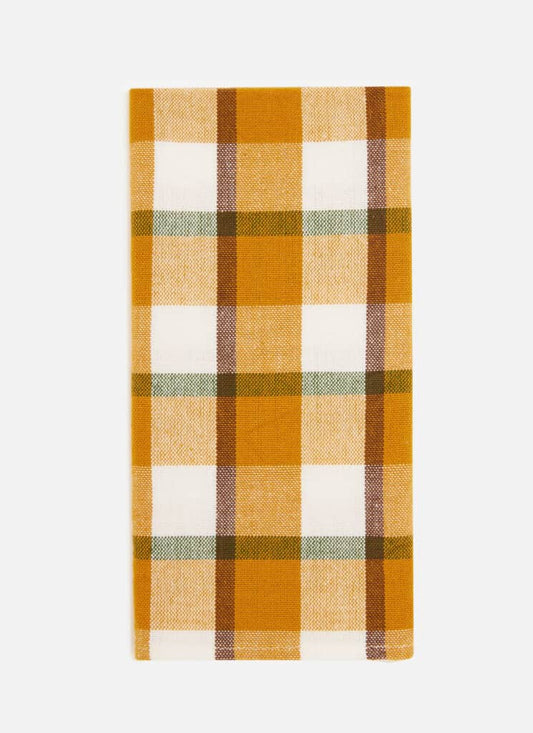 Harvest Plaid Goldenrod Napkins, Set Of 4