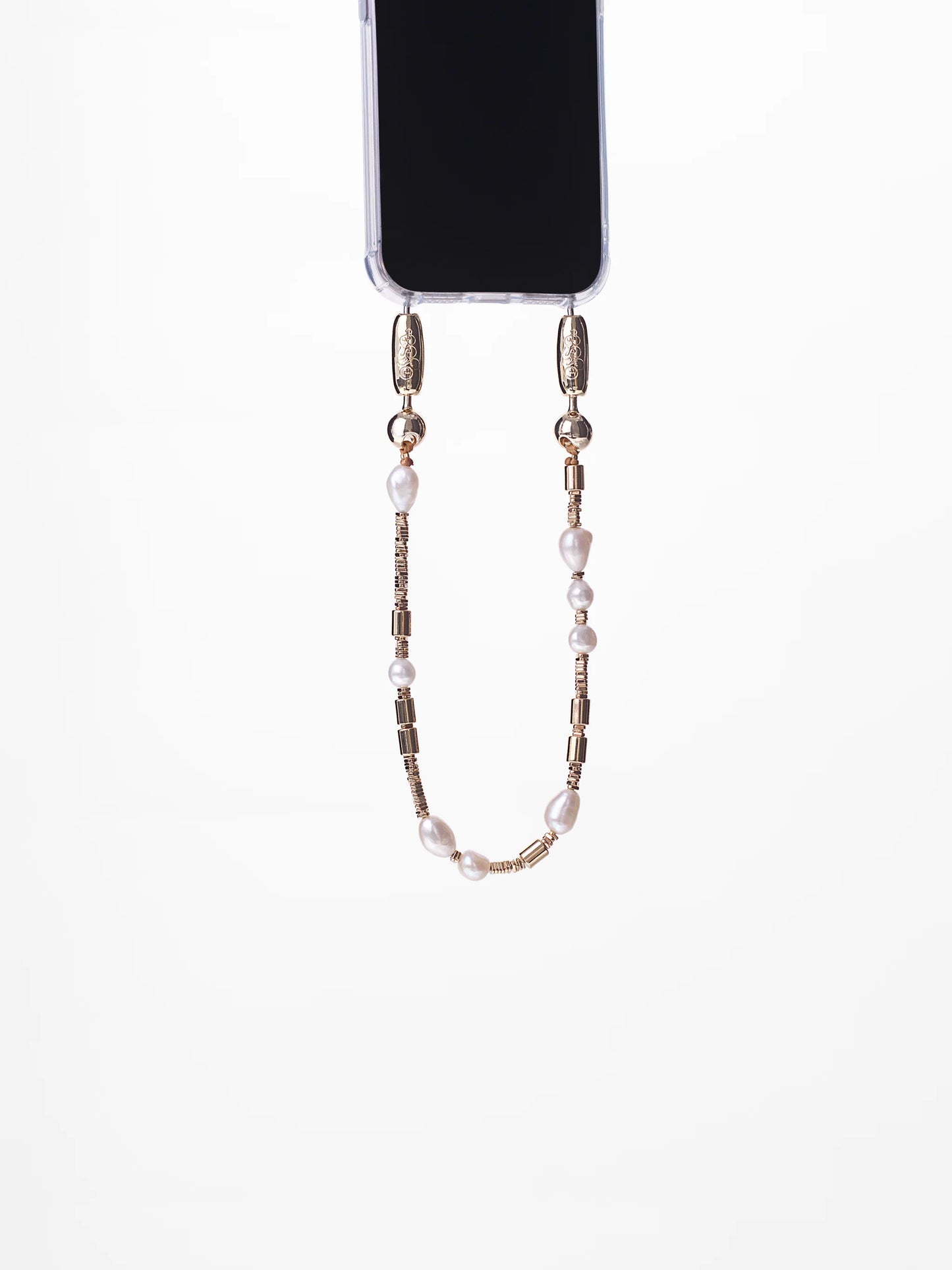 Banded Wristlet / Pearl + Gold