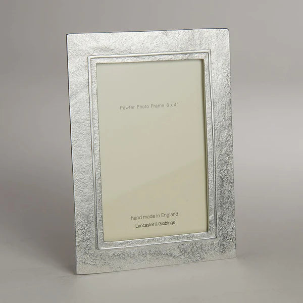 Raised Line Hand Cast Pewter Photo Frame 4x6