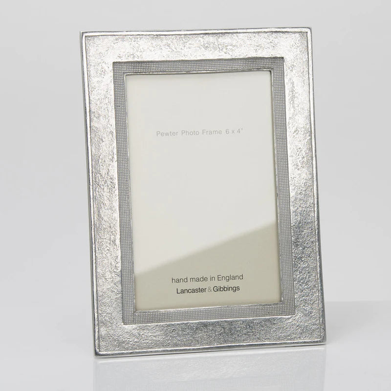 Bantham Hand Cast Pewter Photo Frame, 4"x 6"