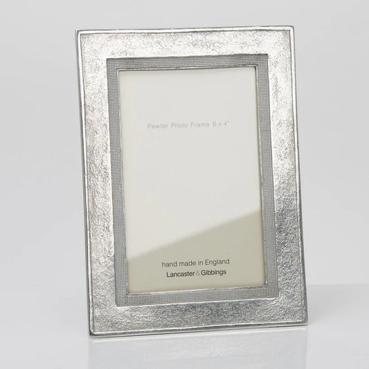 Bantham Hand Cast Pewter Photo Frame, 4"x 6"