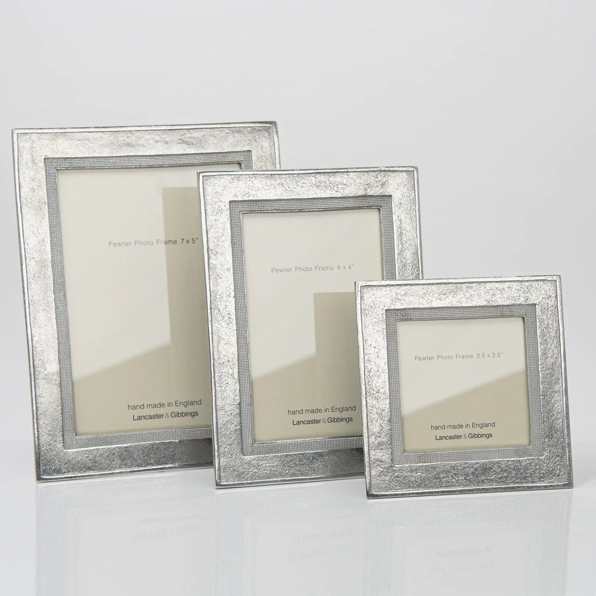 Bantham Hand Cast Pewter Photo Frame, 4"x 6"