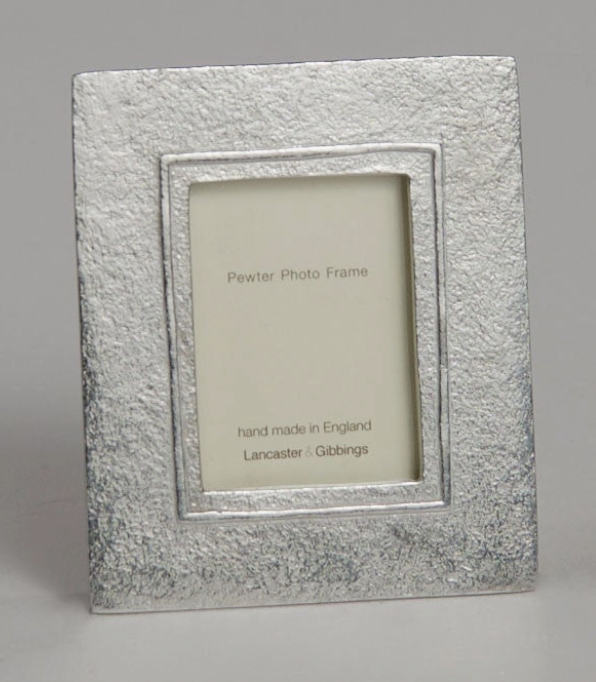 Raised Line Hand Cast Pewter Photo Frame, Medium, 2.7" x 3.1"