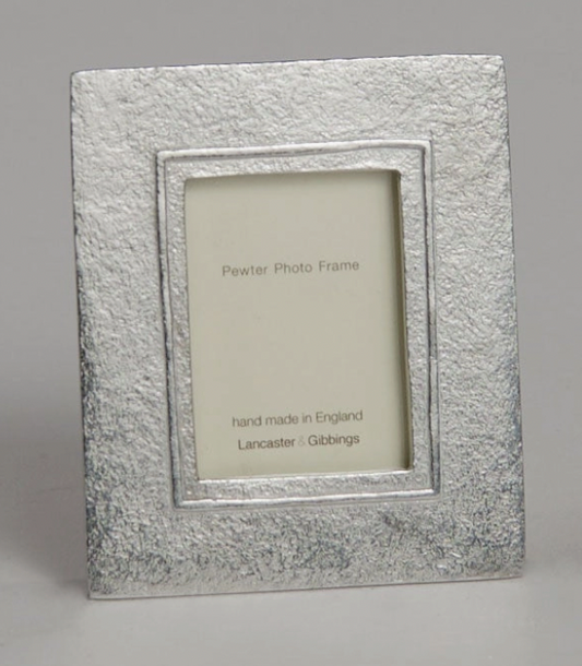 Raised Line Hand Cast Pewter Photo Frame, Medium, 2.7" x 3.1"