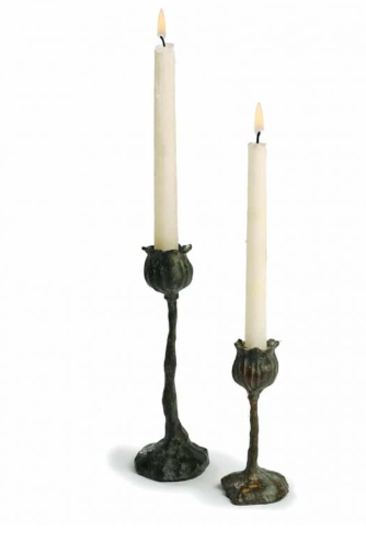 Bronze Poppy Candleholder LG