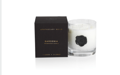 Small Box Gardenia Candle, AG Opal Glass
