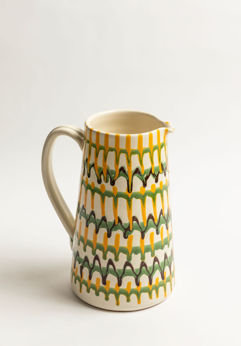 Painted XL Water Pitcher , 14"H