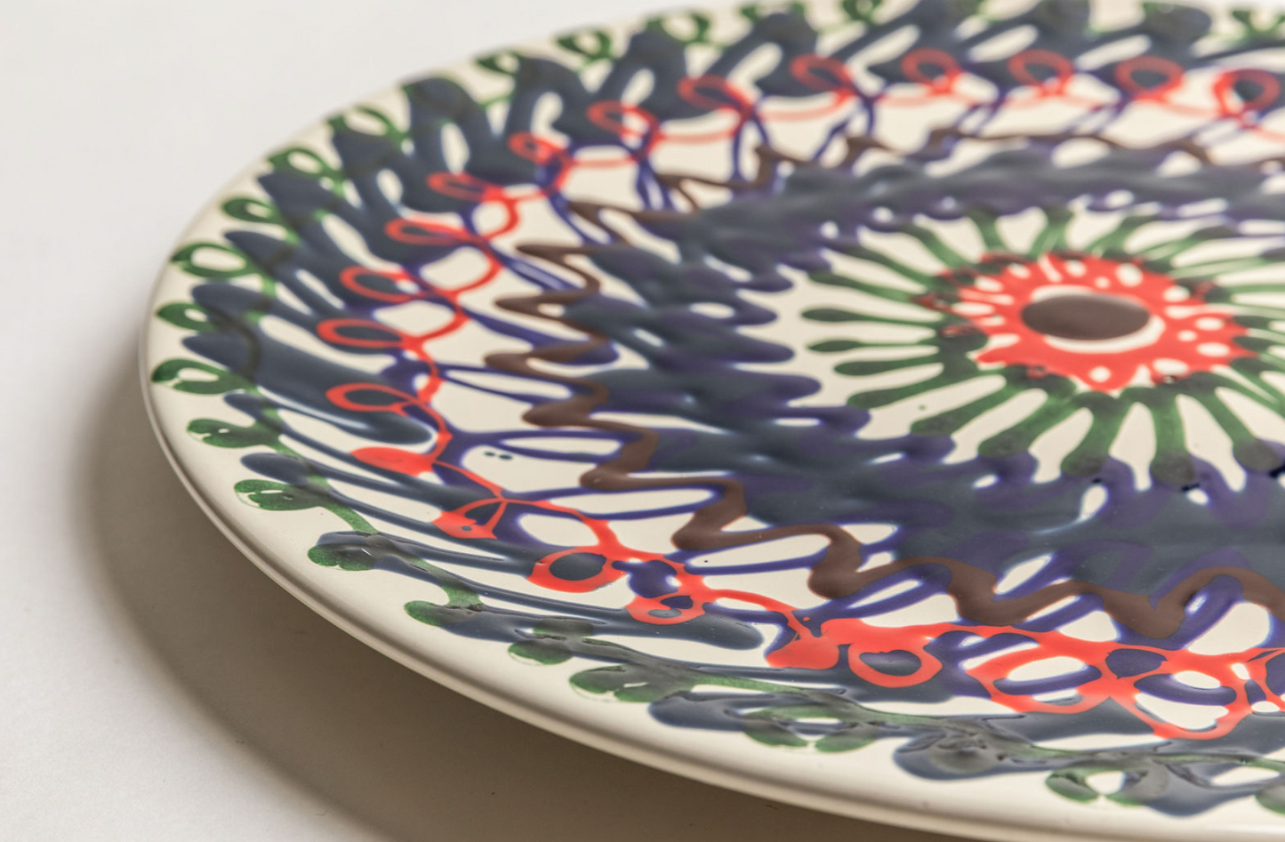 Painted XL Platter, 20"D