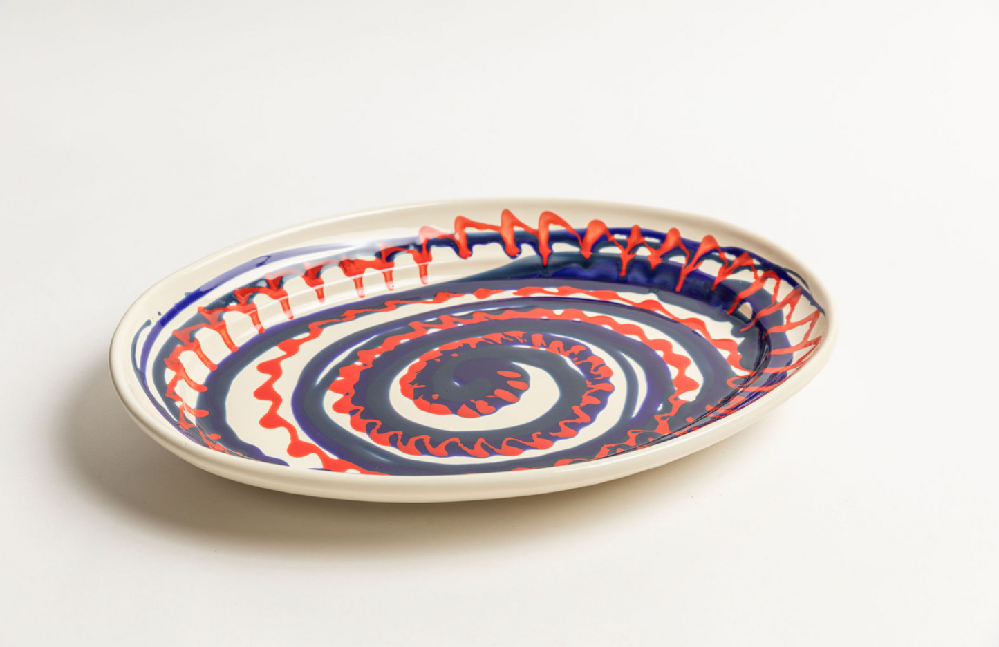 Painted Serving Platter, Large, 16" x 11"