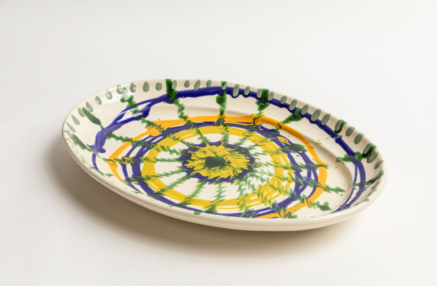 Painted Serving Platter, Large, 16" x 11"