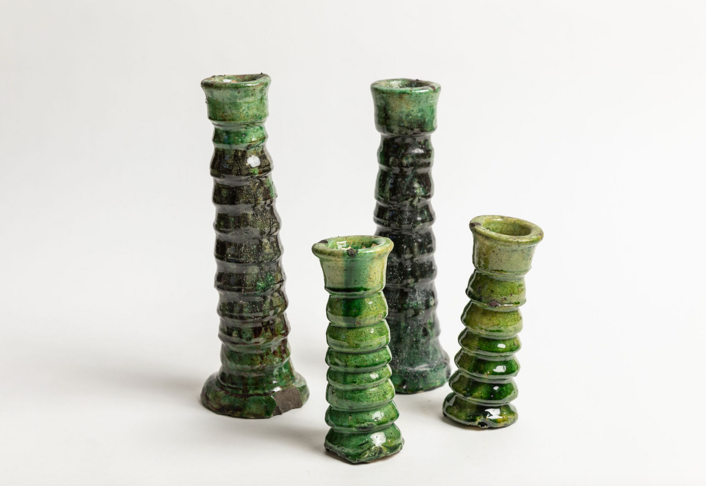 Tall Sprial Candlesticks,  12"