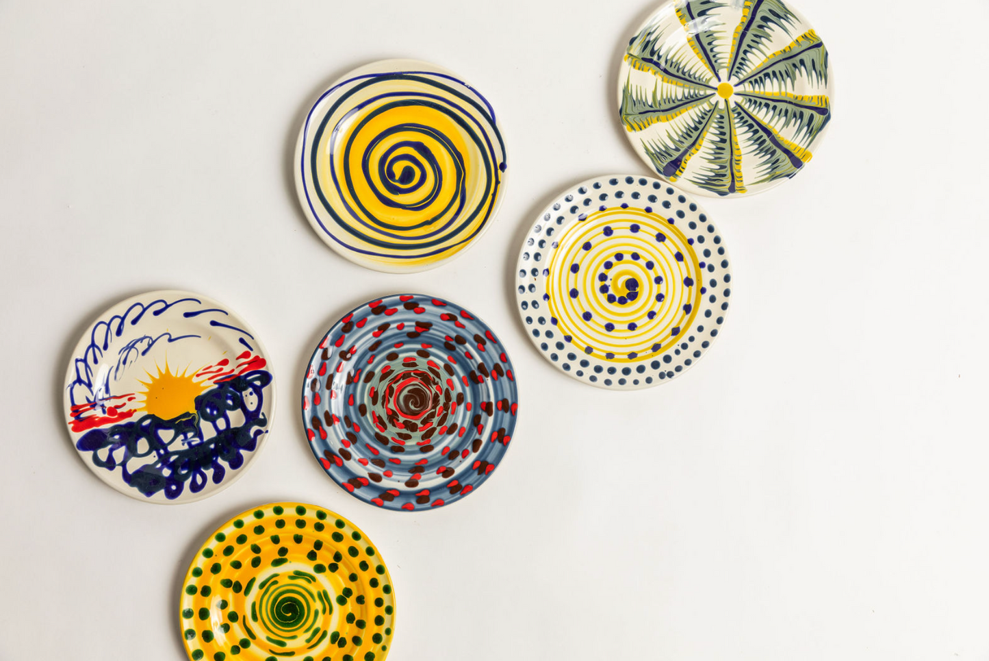 Painted Dessert Plate, 8"D