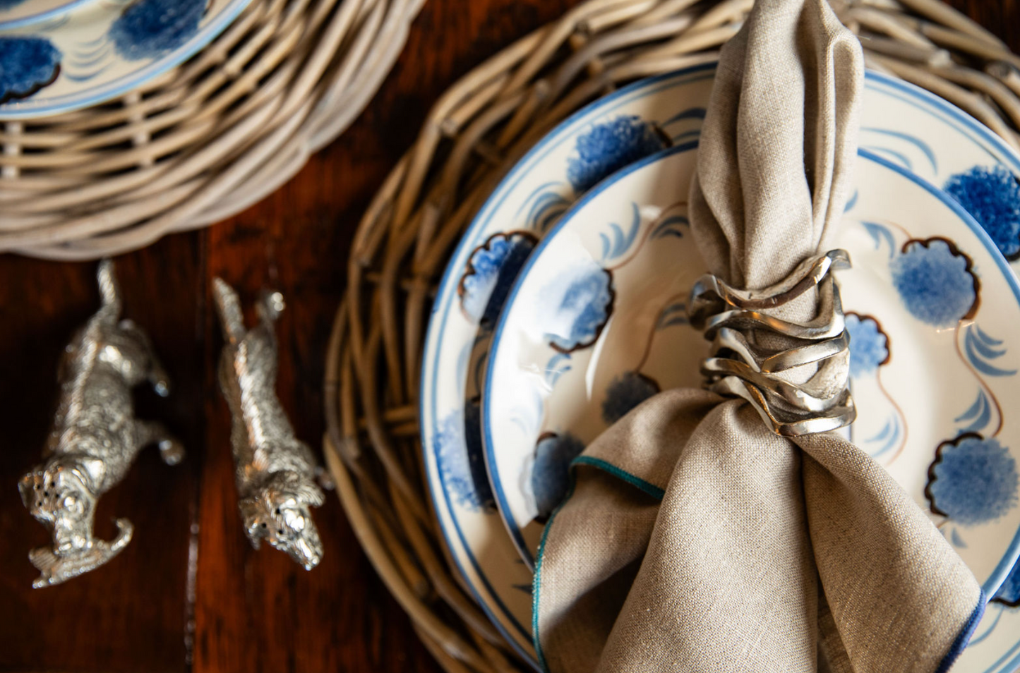 Blue Flower Dinner Plate