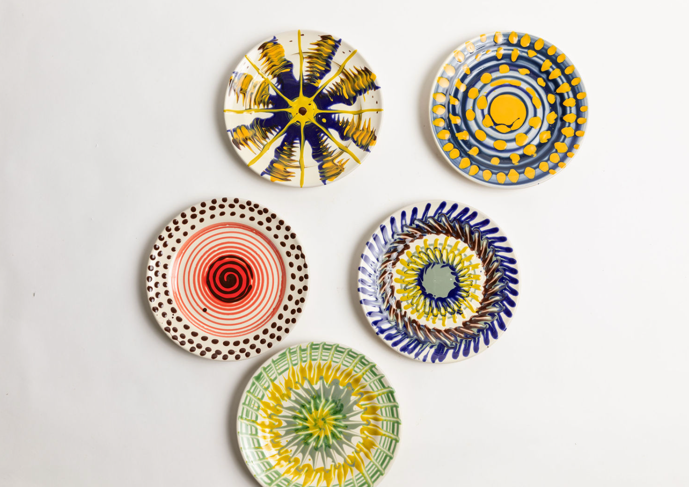 Painted Dinner Plate, 10"D